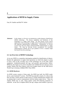 2 Applications of RFID in Supply Chains