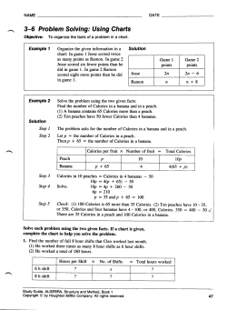 3-6 Problem Solvrng: Using Charts 2n