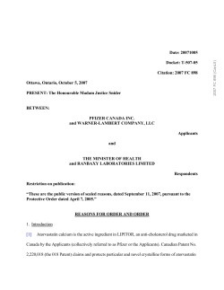 Pfizer Canada Inc. v. Canada (Health)_2007 FC 898