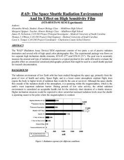 RAD: The Space Shuttle Radiation Environment And Its Effect on