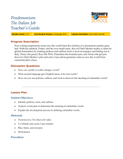 Pendemonium The Italian Job