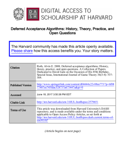 Deferred Acceptance Algorithms