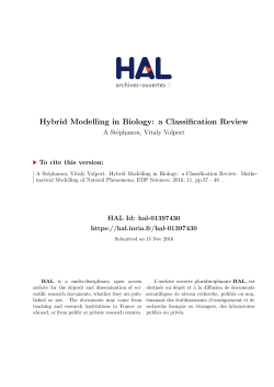 Hybrid Modelling in Biology: a Classification Review - HAL