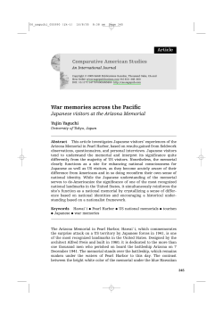 Yaguchi, Yujin. “War Memories Across the Pacific: Japanese Visitors
