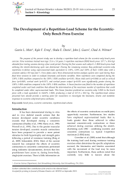The Development of a Repetition-Load Scheme for the