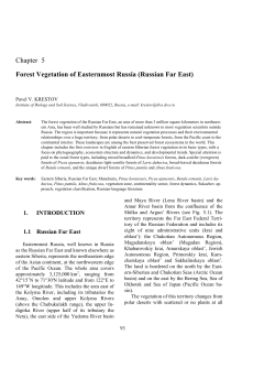 Forest Vegetation of Easternmost Russia (Russian Far East)