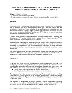 conceptual and technical challenges in defining flood planning