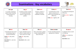 Examinations - Key vocabulary