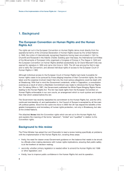 Review of the Implementation of the Human Rights Act