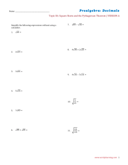 Prealgebra: Decimals