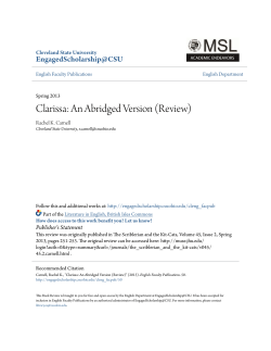 Clarissa: An Abridged Version (Review)