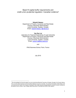 Basel III capital buffer requirements and credit union prudential