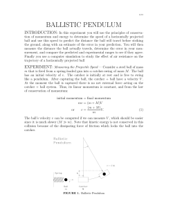 BALLISTIC PENDULUM