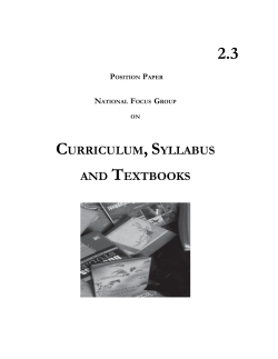 curriculum, syllabus and textbooks