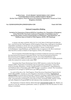 (eoi) for consultancy for preparation of emergency action plan (eap)