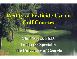 Pesticide Use on Golf Courses - The Pesticide Stewardship Alliance