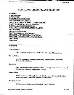 magic, witchcraft, and religion