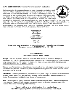 CAPC: DOSING GUIDE for Common &ldquo;over-the-counter&rdquo;