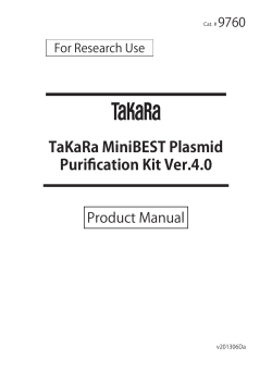 TaKaRa MiniBEST Plasmid Purification Kit Ver.4.0