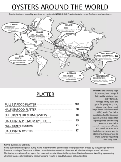 OYSTERS AROUND THE WORLD