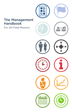 the UN Mission Management Handbook PDF