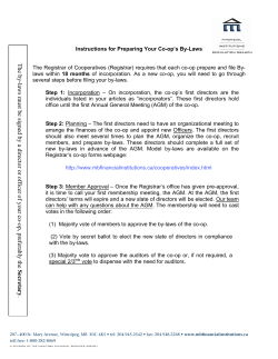 Instructions and Options