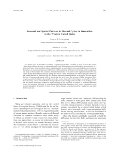 Seasonal and Spatial Patterns in Diurnal Cycles in Streamflow in the