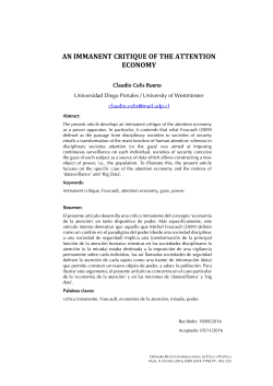 AN IMMANENT CRITIQUE OF THE ATTENTION ECONOMY