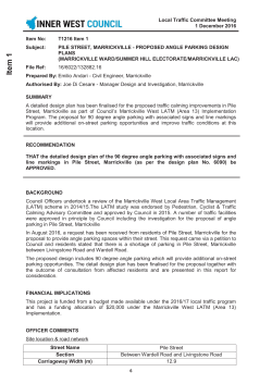 Agenda of Local Traffic Committee Meeting - 1