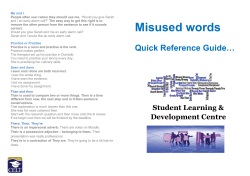 Misused Words booklet