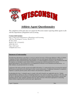 Athlete-Agent Questionnaire