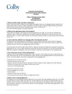 Frequently Asked Questions First-Semester-Abroad