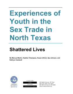 Experiences of Youth in the Sex Trade in North Texas: Shattered