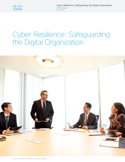 Cyber Resilience: Safeguarding the Digital Organization