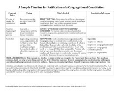 Sample timeline for ratification