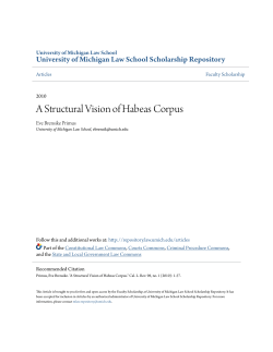 A Structural Vision of Habeas Corpus