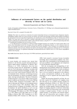 Influence of environmental factors on the spatial distribution and