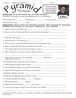 Pyramid Movie Questions