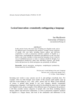 Lexical innovation: cromulently embiggening a language