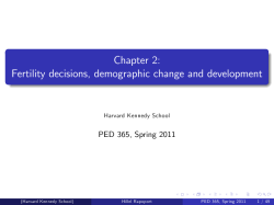 Chapter 2: Fertility decisions, demographic change and development