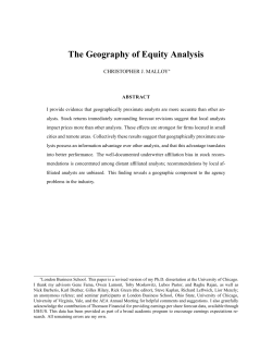 The Geography of Equity Analysis