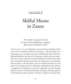 Chapter Six: Skilful Means in Zazen