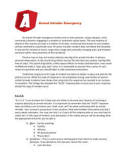 Armed Intruder Emergency