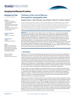 Thickness of the crust of Mercury from geoid-to