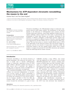 Mechanisms for ATPdependent chromatin remodelling: the means