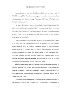 CHAPTER 1: INTRODUCTION Polysaccharides are composed of