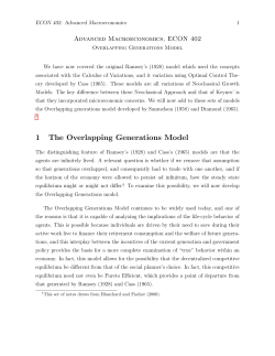 1 The Overlapping Generations Model