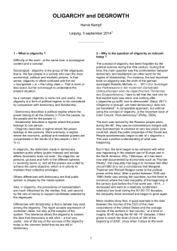 Leipzig-Oligarchy and degrowth