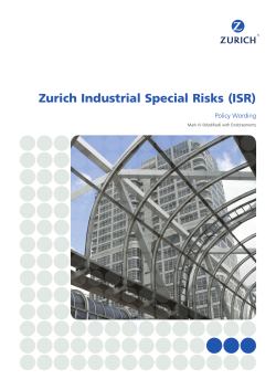 Industrial Special Risks (ISR) Policy