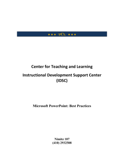 Microsoft PowerPoint: Best Practices